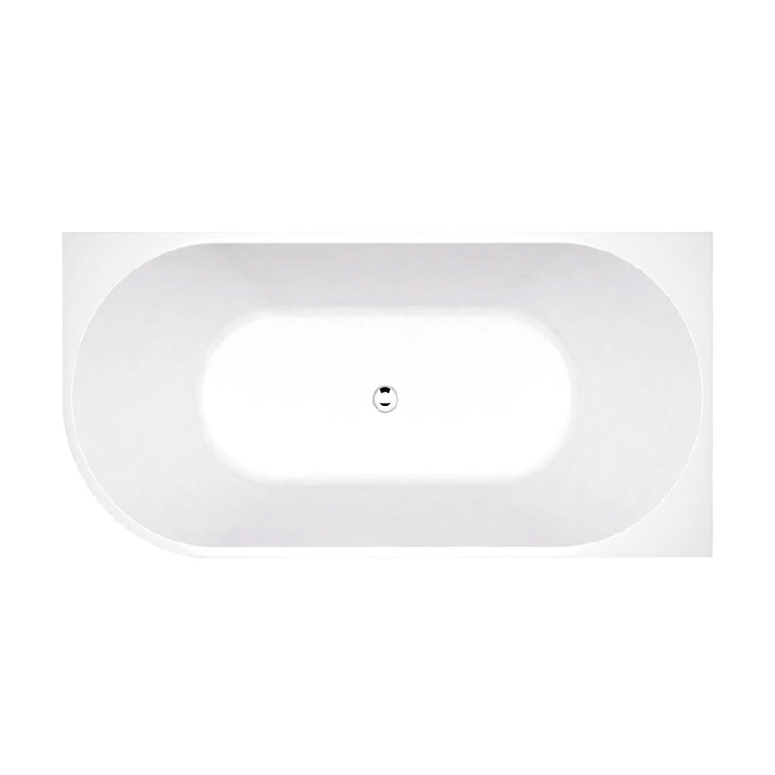 Corner Bathtub Right 1500mm Gloss White Bath Inspire
