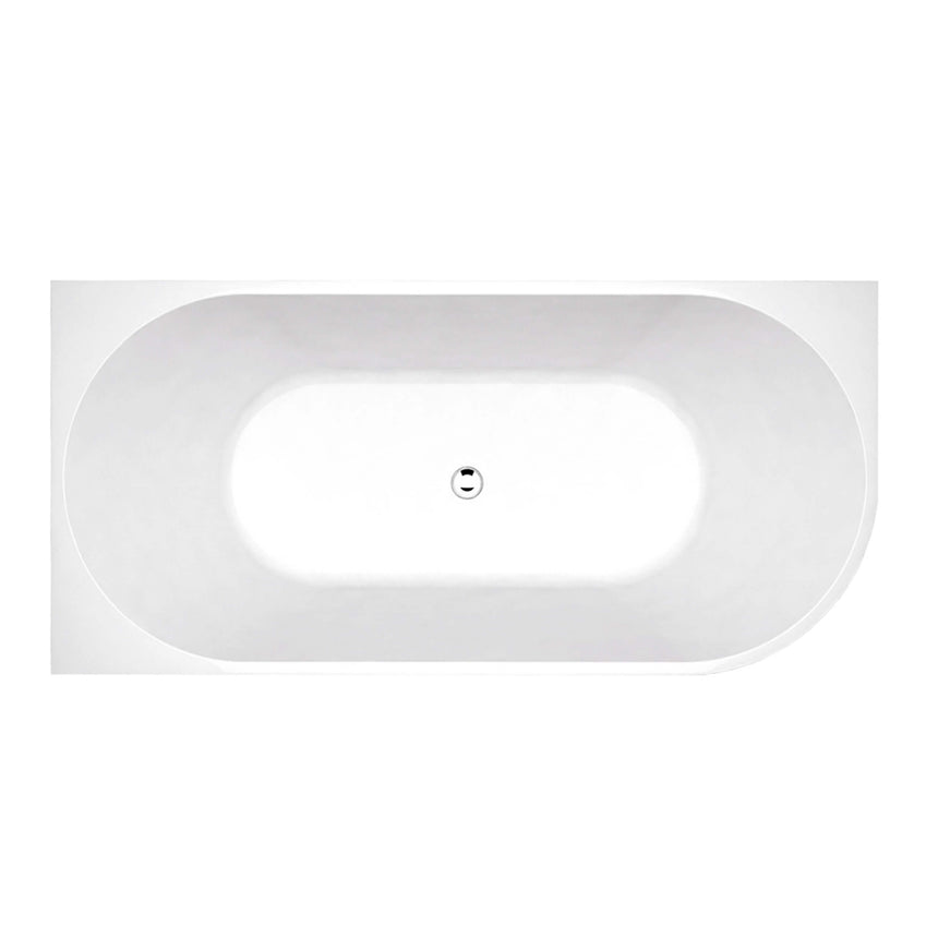 Corner Bathtub Left 1700mm Gloss White Bath Inspire