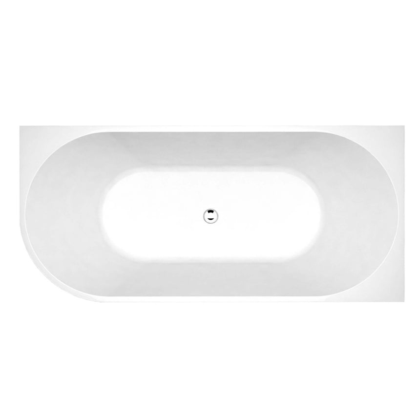 Corner Bathtub Right 1700mm Gloss White Bath Inspire
