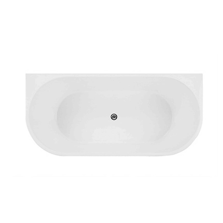 Verona Back to Wall Bath 1500mm Gloss White Bath Inspire