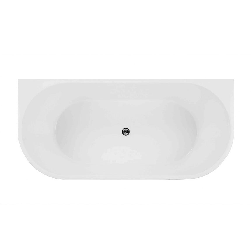 Verona Back to Wall Bath 1700mm Gloss White Bath Inspire
