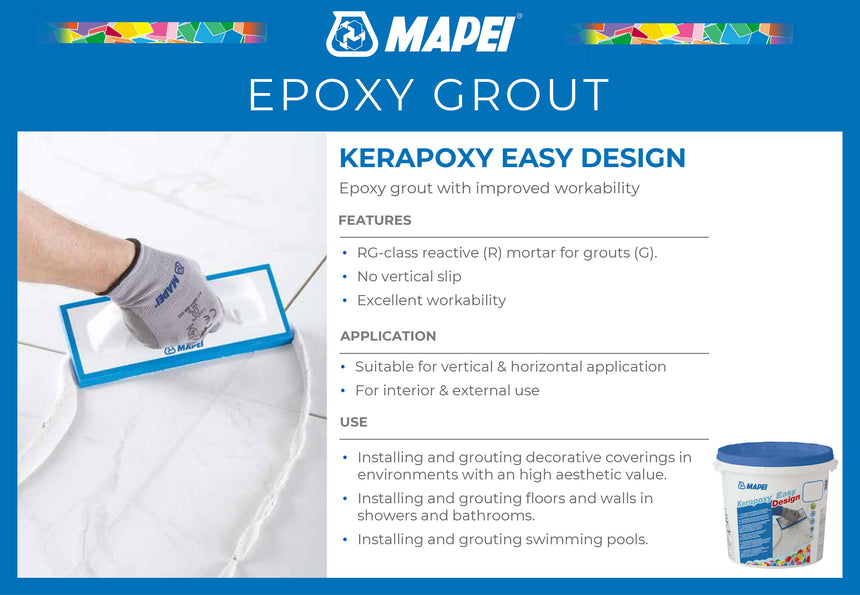 Mapei Kerapoxy Easy Design 3kg Castle Grey 125 Grout Mapei