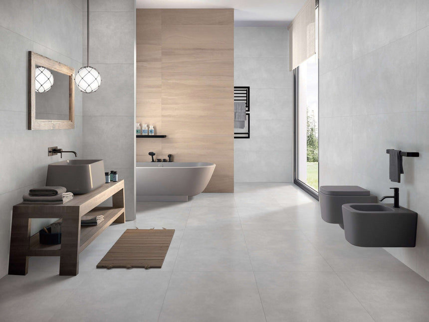 La Vida 600x300 Matt Grey Concrete Look Tiles Tilemall