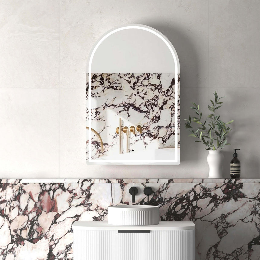 Archie LED Shaving Cabinet 900x600mm LED Shaving Cabinet Otti Australia Satin White