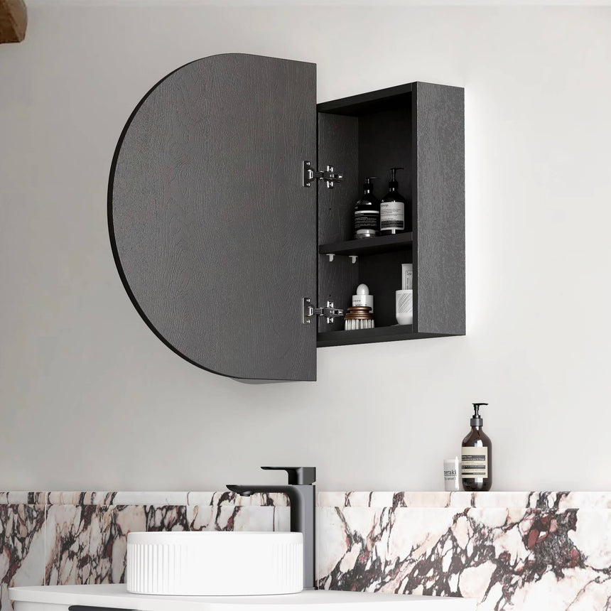 Bondi LED Black Oak Shaving Cabinet LED Shaving Cabinet Otti Australia