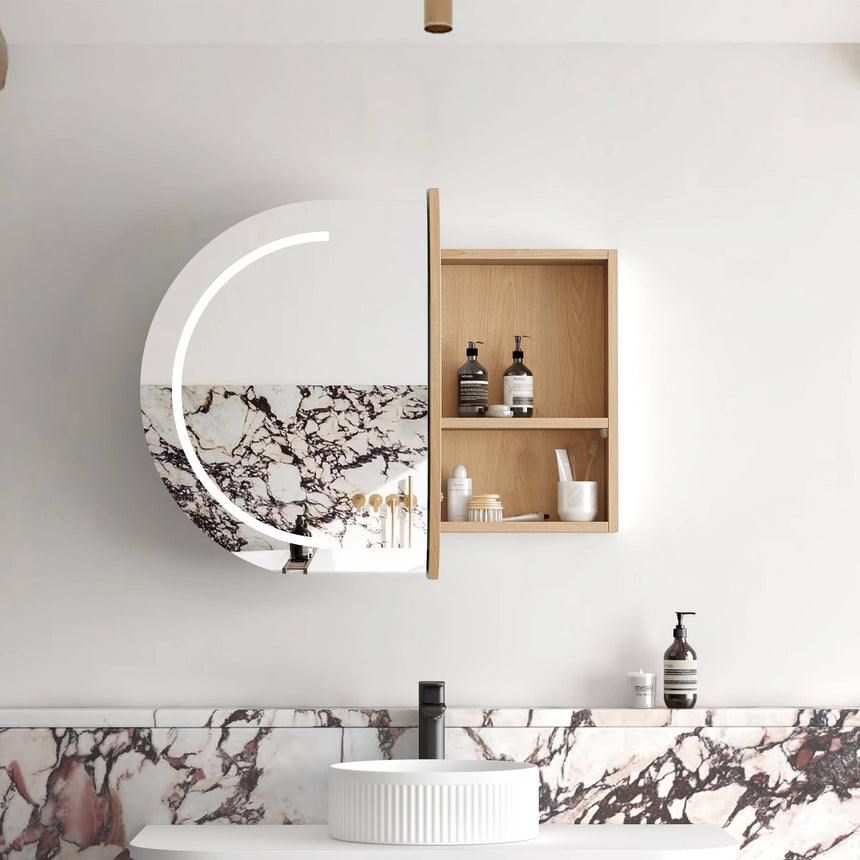 Bondi LED Natural Oak Shaving Cabinet LED Shaving Cabinet Otti Australia