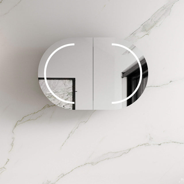 Bondi LED Matte White Shaving Cabinet LED Shaving Cabinet Otti Australia 900mm