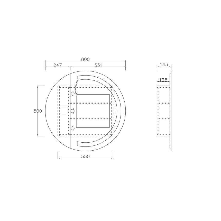 London LED Shaving Cabinet 800mm LED Shaving Cabinet Otti Australia
