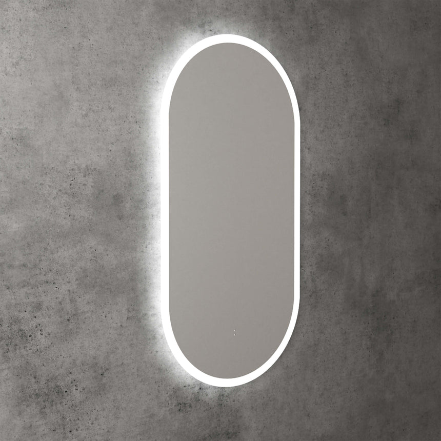 Aulic Beau Monde Touchless Frameless Led Mirror 900x450mm Oval LED Frameless Mirror Aulic