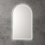 Aulic Canterbury Touchless Framed Led Mirror 903x503mm Arched Gun Metal