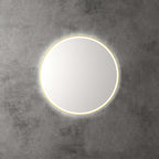 Aulic Windsor Touchless Framed Led Mirror 703mm Round Brushed Gold