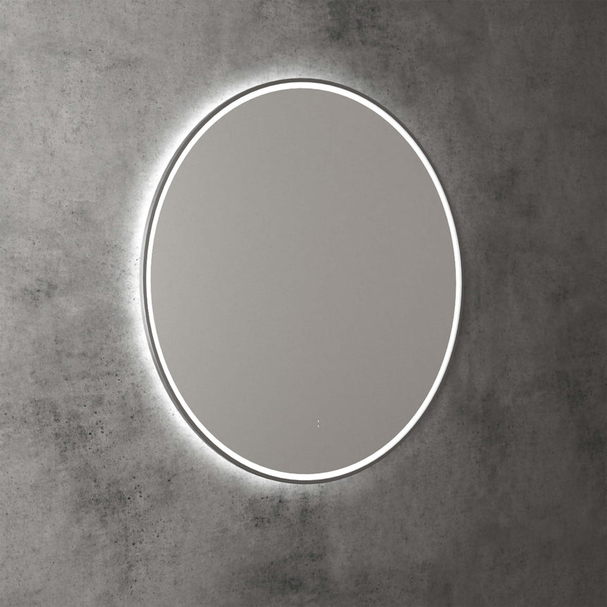 Aulic Windsor Touchless Framed Led Mirror 903mm Round Gun Metal LED Framed Mirror Aulic