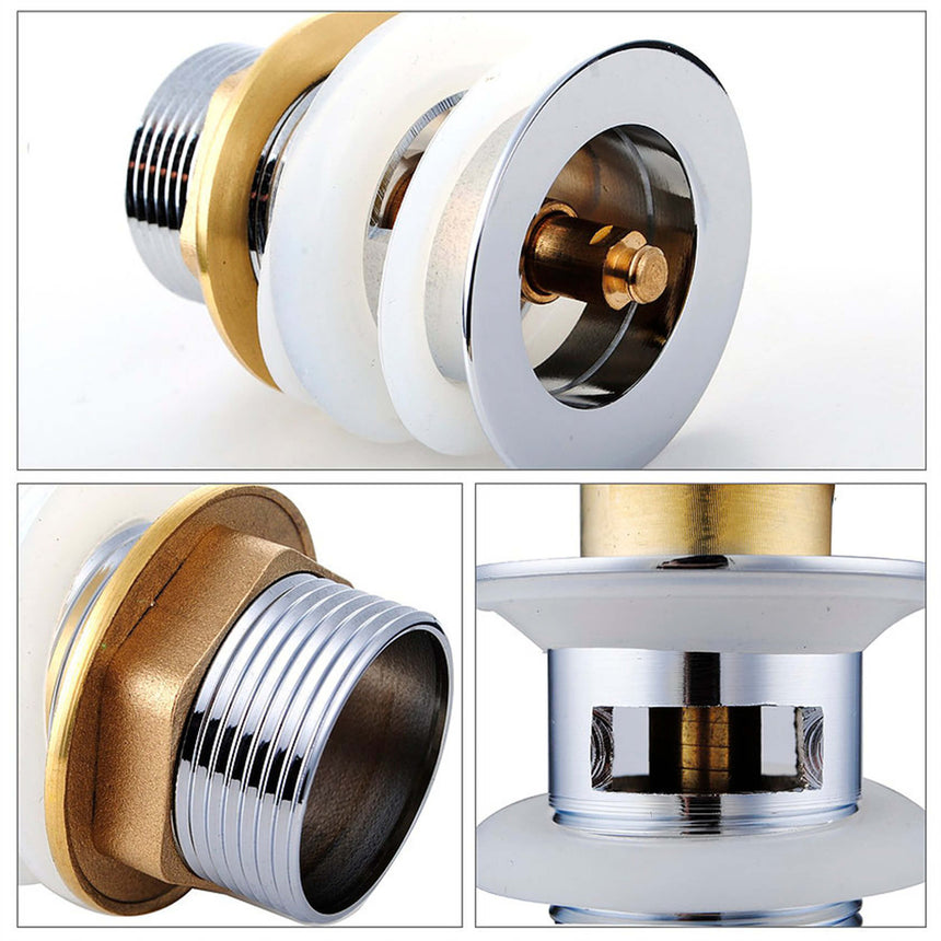 Basin Pop Up Waste 32mm Chrome and Matte Black Non-overflow Other Accessories Inspire