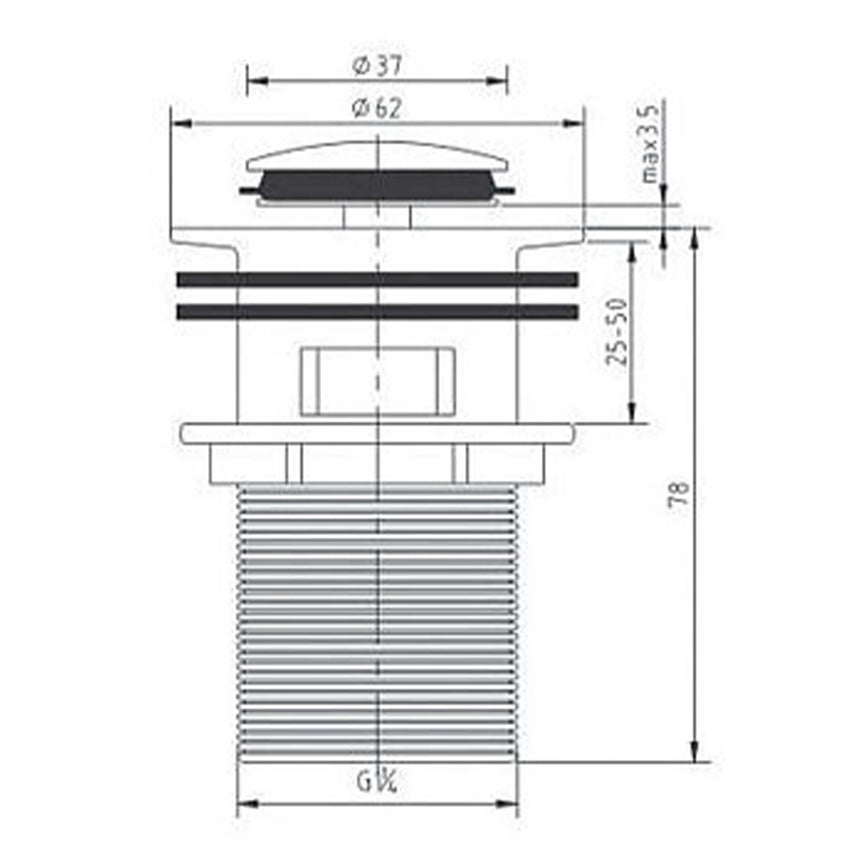 Basin Pop Up Waste 32mm Chrome with Overflow Other Accessories Inspire