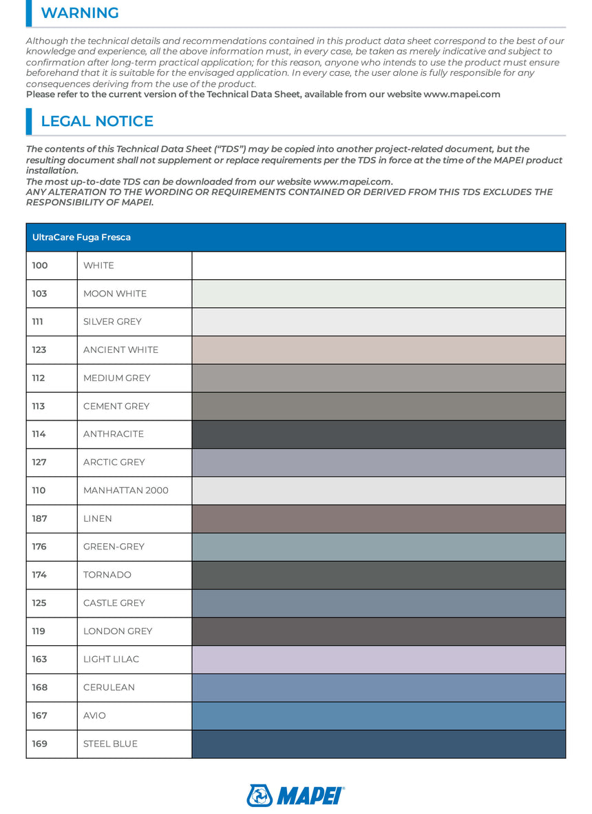 Mapei Fuga Fresca 160g Cement Grey 113 Cleaning Mapei