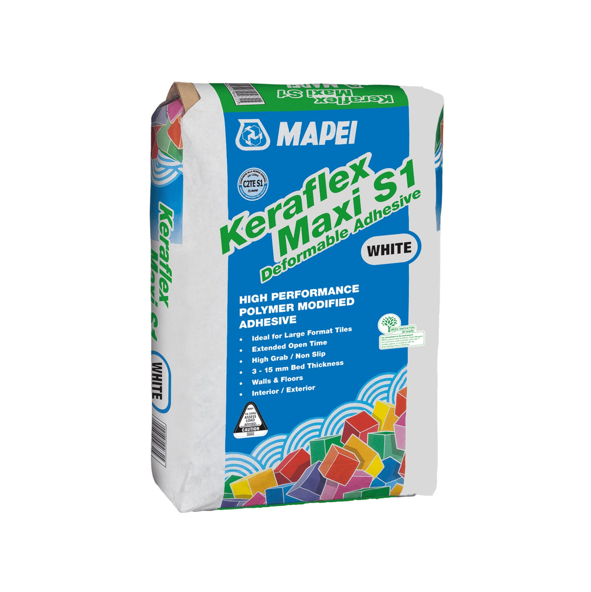 Mapei Keraflex Maxi S1 20kg white cement-based tile adhesive 20kg bag by Tilemall