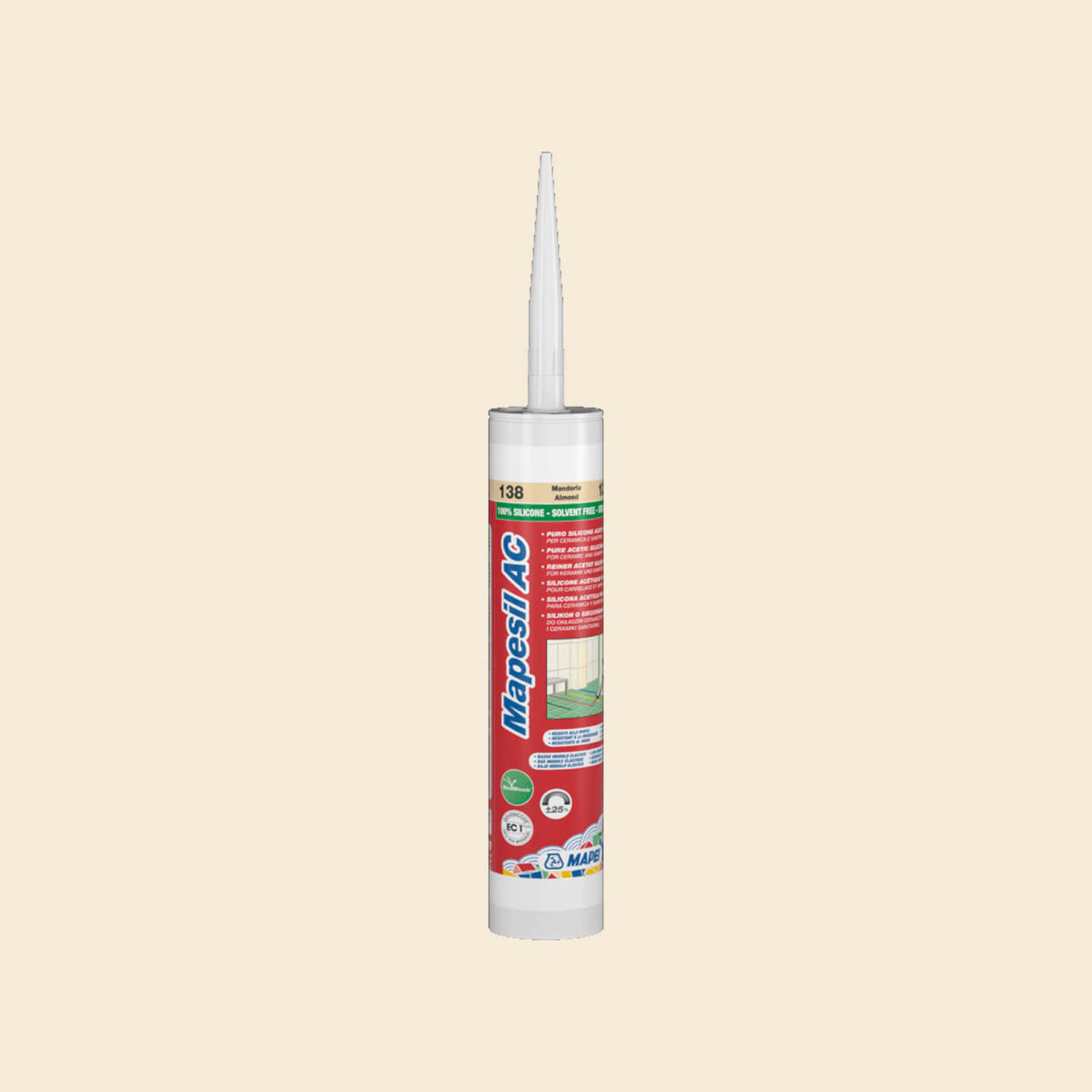 Mapei Silicone AC 310ml 130 310ml jasmine coloured sealant cartridge by Tilemall