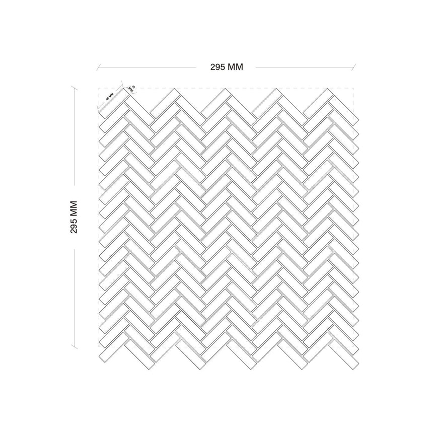 Natural Marble Mosaic Herringbone 10x40 Basalt Tumbled Marble Mosaic Tilemall