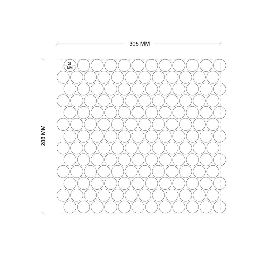 Natural Marble Mosaic PennyRound 23x23 Carrara Honed Marble Mosaic Tilemall