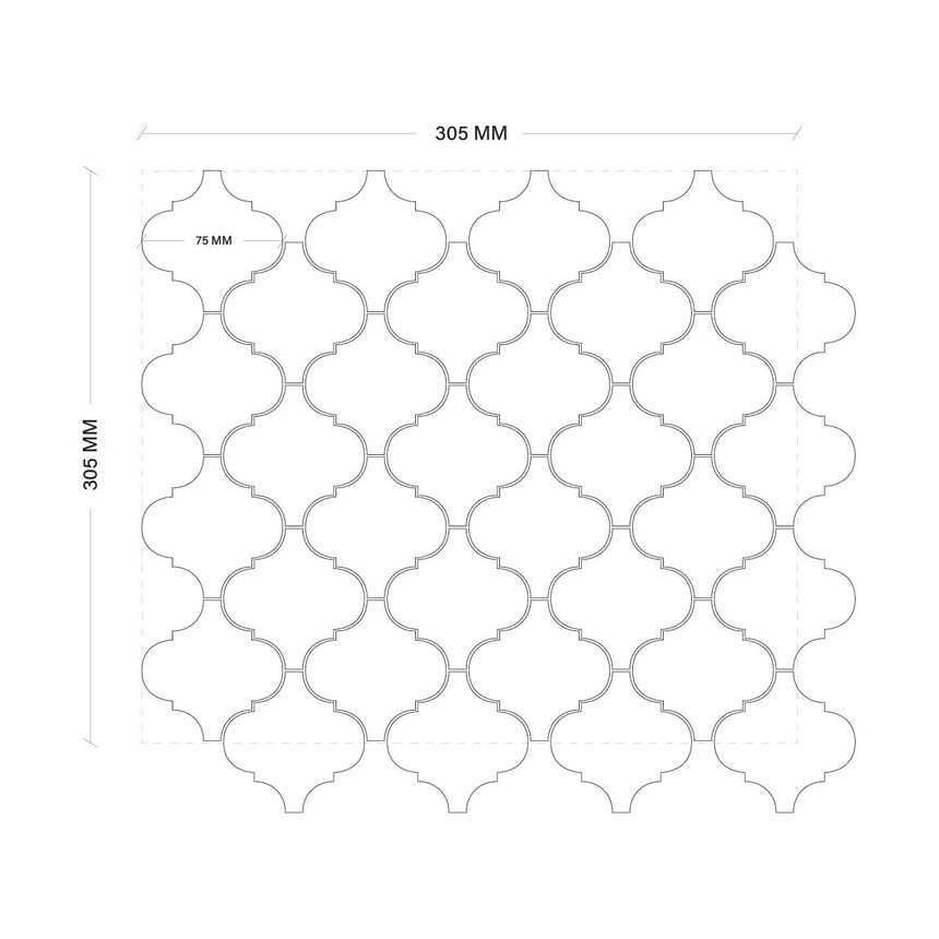 Natural Marble Mosaic Baroque 75mm Carrara Honed Marble Mosaic Tilemall