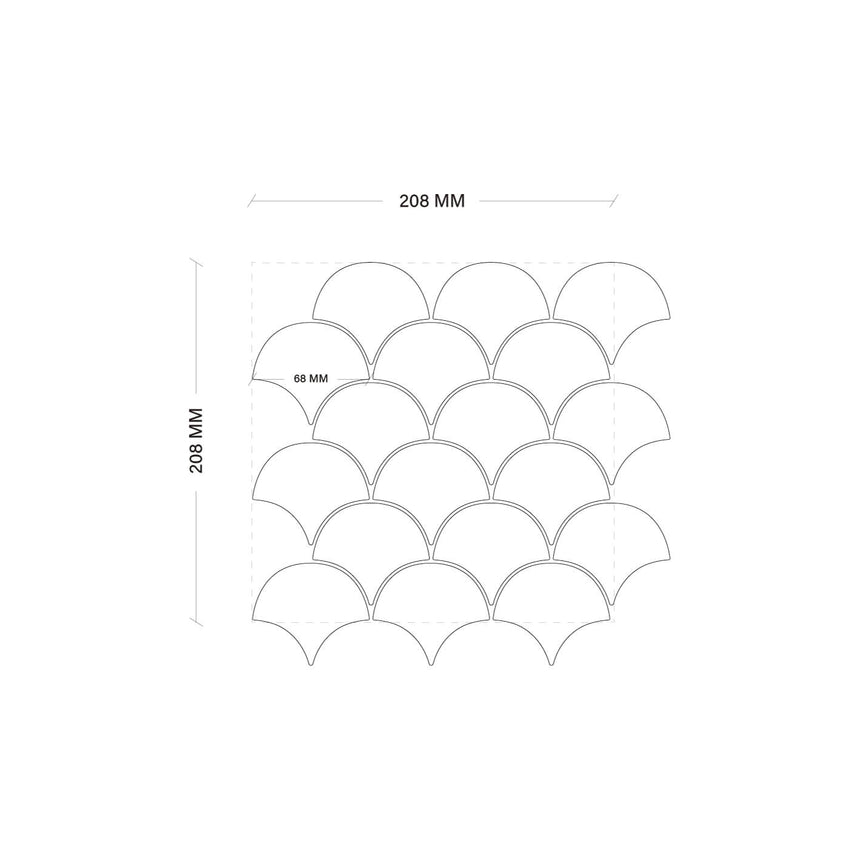 Natural Marble Mosaic FanShape 68mm Carrara Honed Marble Mosaic Tilemall