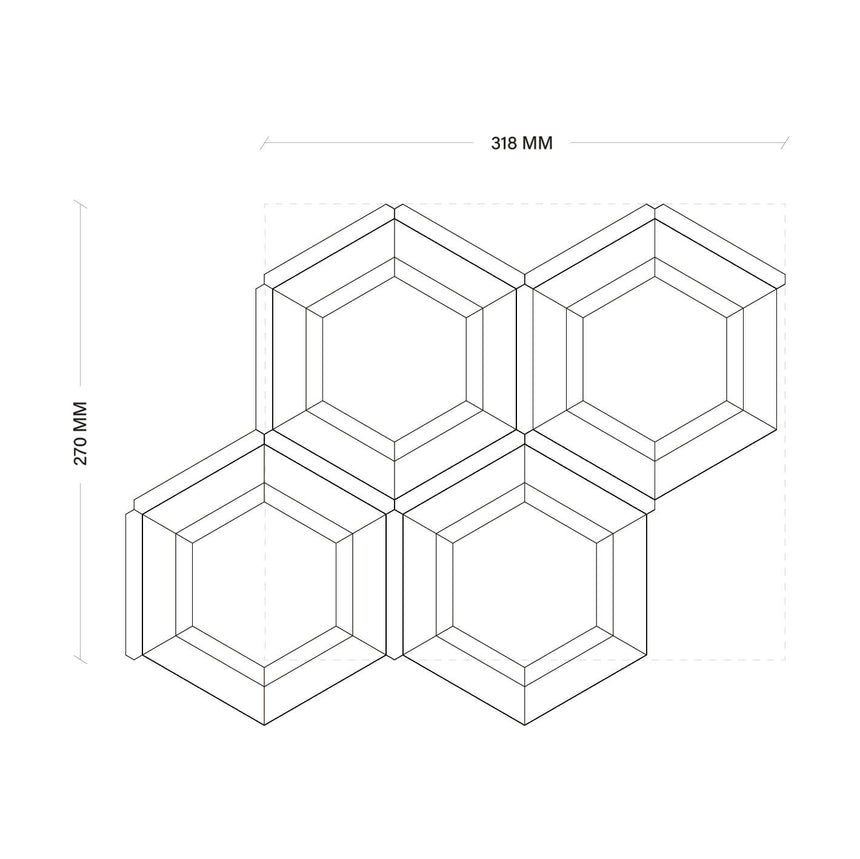 Natural Marble Mosaic Hexagon 270x318 WhiteStone with Gold Metal Honed Marble Mosaic Tilemall