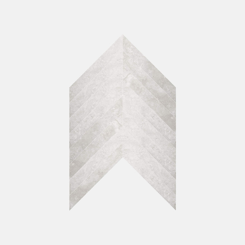 Marble Stario Chevron 75x525 B Honed Bianco Travertine Look Tiles Tilemall
