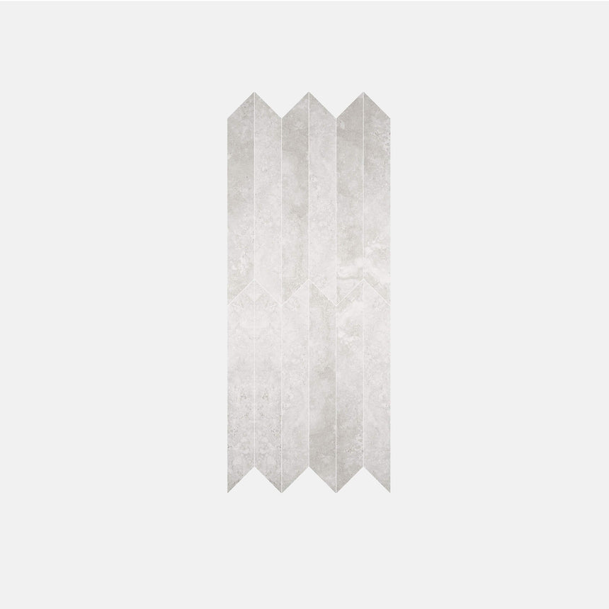 Marble Stario Chevron 75x525 B Honed Bianco Travertine Look Tiles Tilemall