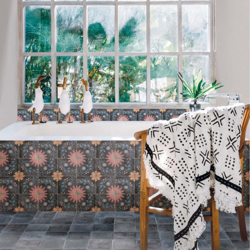 Marlow 115x115 Matt Adelina Encaustic Look Tiles Tilemall