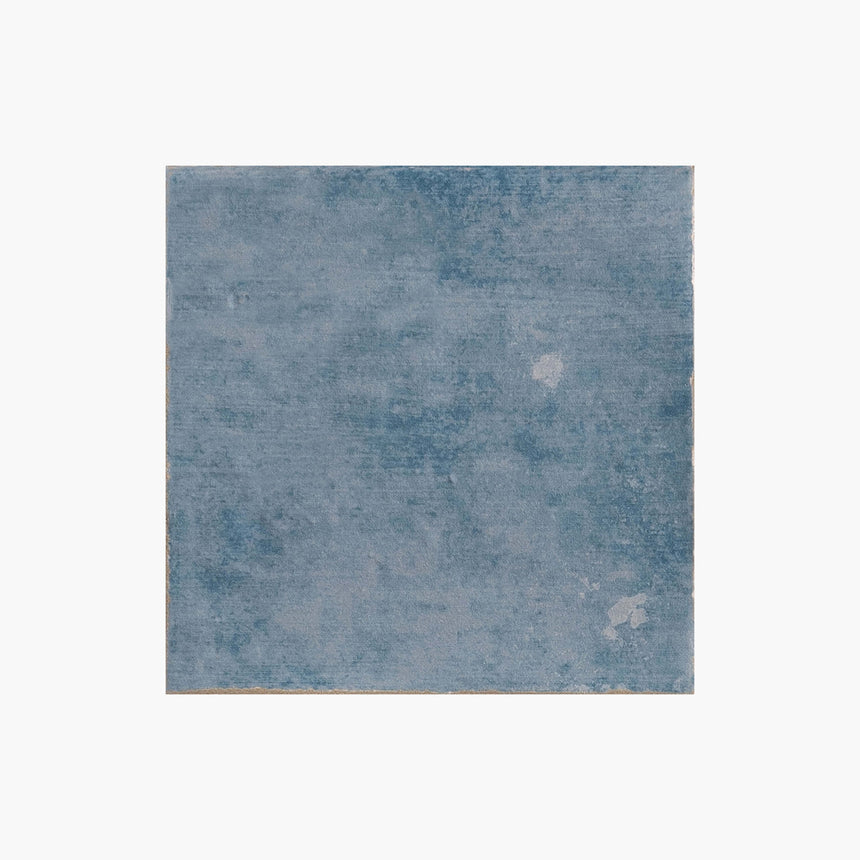 Marlow 115x115 Matt Blue Bayou Encaustic Look Tiles Tilemall