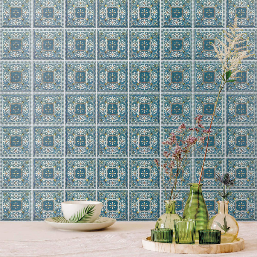 Marlow 115x115 Matt Tansy Encaustic Look Tiles Tilemall