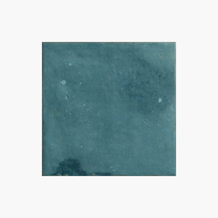 Marlow 115x115 Matt True Turquoise Encaustic Look Tiles Tilemall