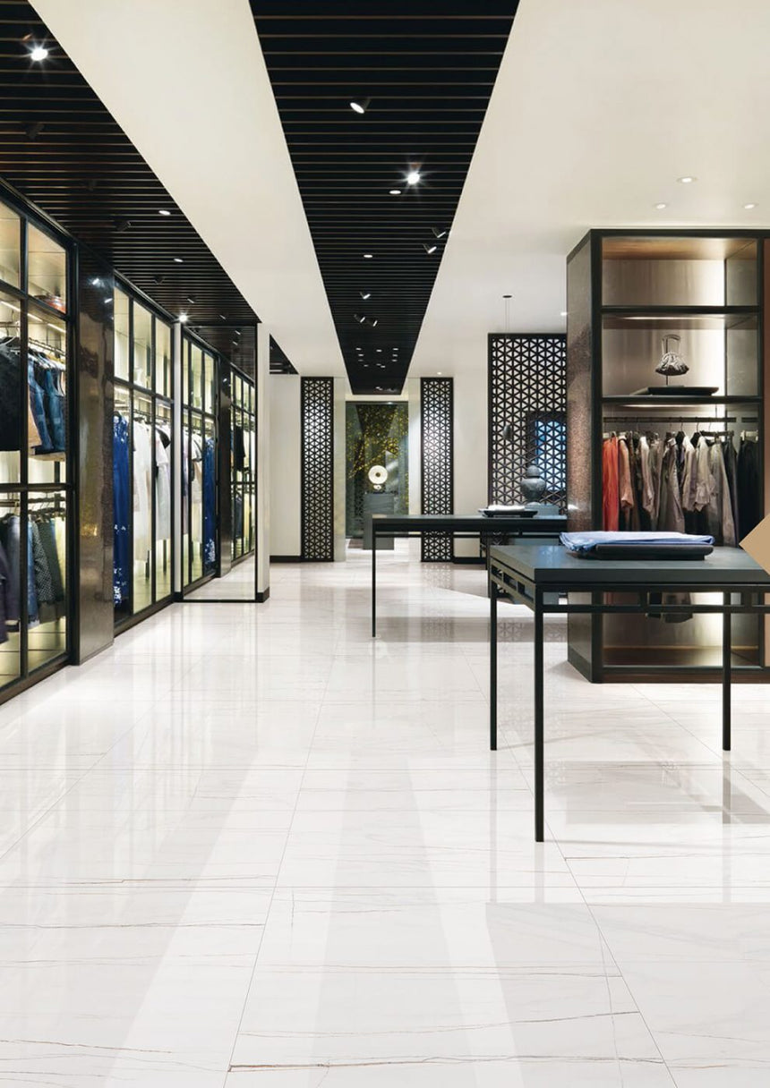 Marble Marmo APT 800x400 Honed White Marble Look Tiles Dongpeng