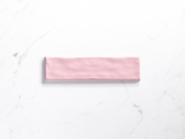 Ceramics Mould Tile 75x300 Gloss Pink Sample Sample Tilemall