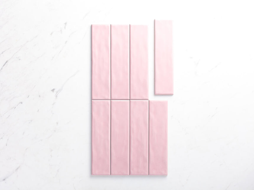 Ceramics Mould Tile 75x300 Gloss Pink Subway Tilemall