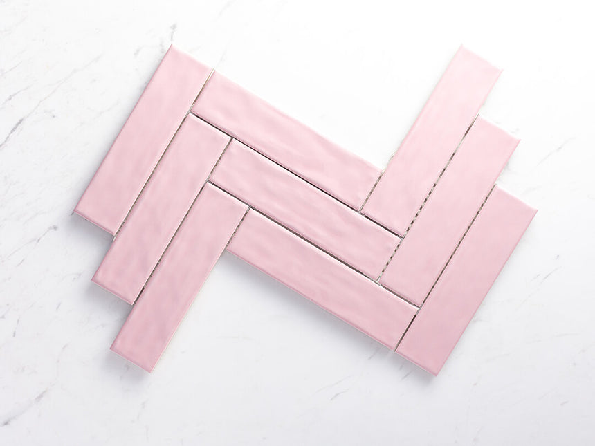 Ceramics Mould Tile 75x300 Gloss Pink Subway Tilemall
