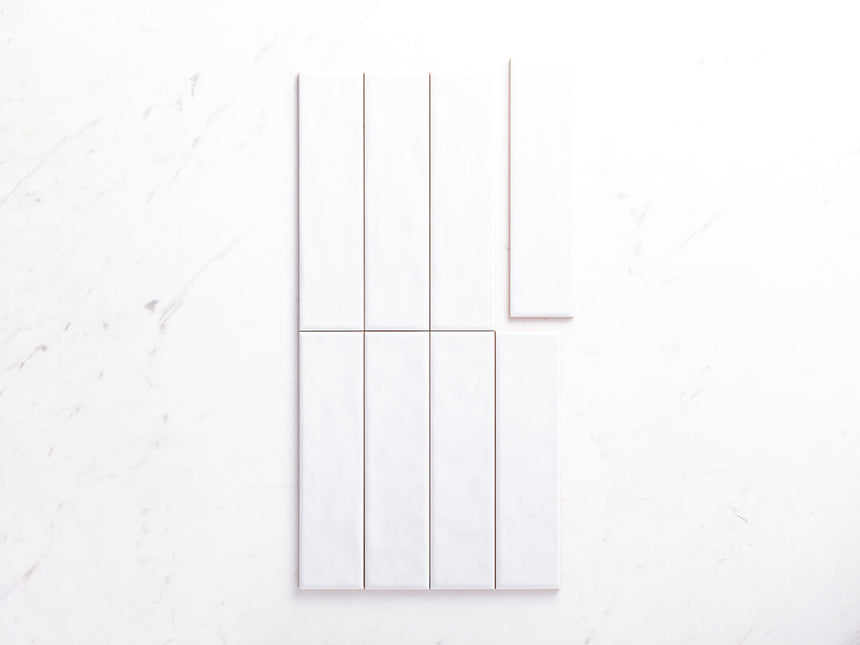 Ceramics Mould Tile 75x300 Gloss White Subway Tilemall