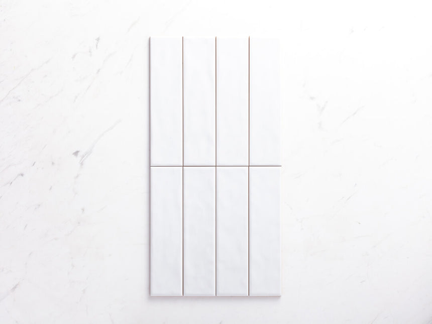 Ceramics Mould Tile 75x300 Matt White Subway Tilemall