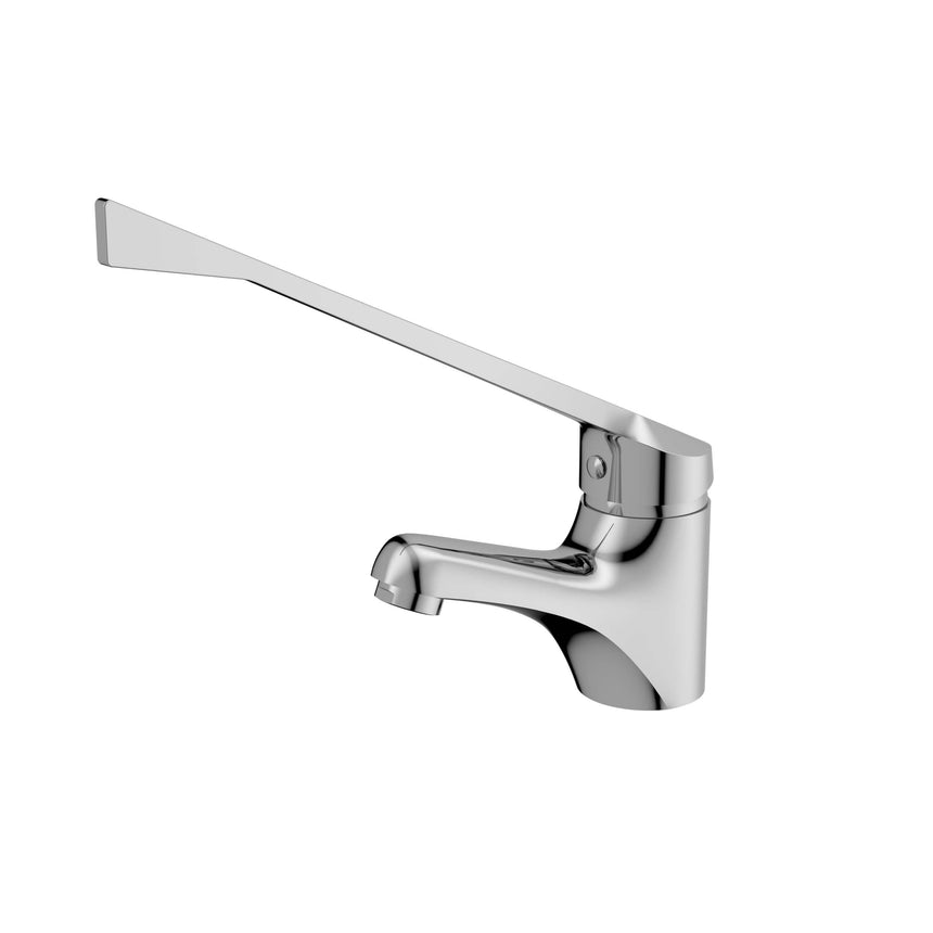 Nero Care Basin Mixer Extended Handle Chrome Tapware Nero