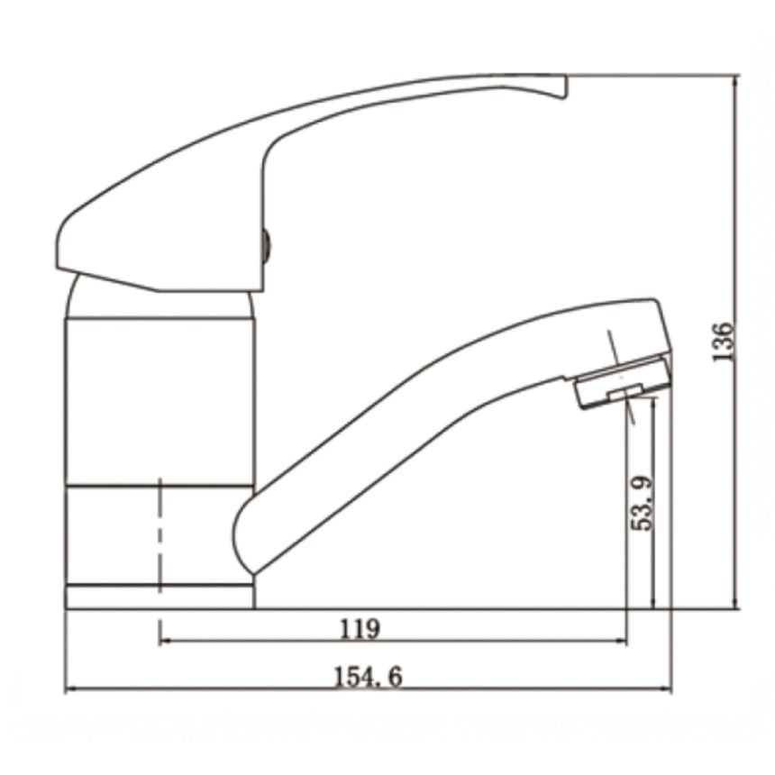 Nero Classic Swivel Basin Mixer 100mm Chrome Tapware Nero