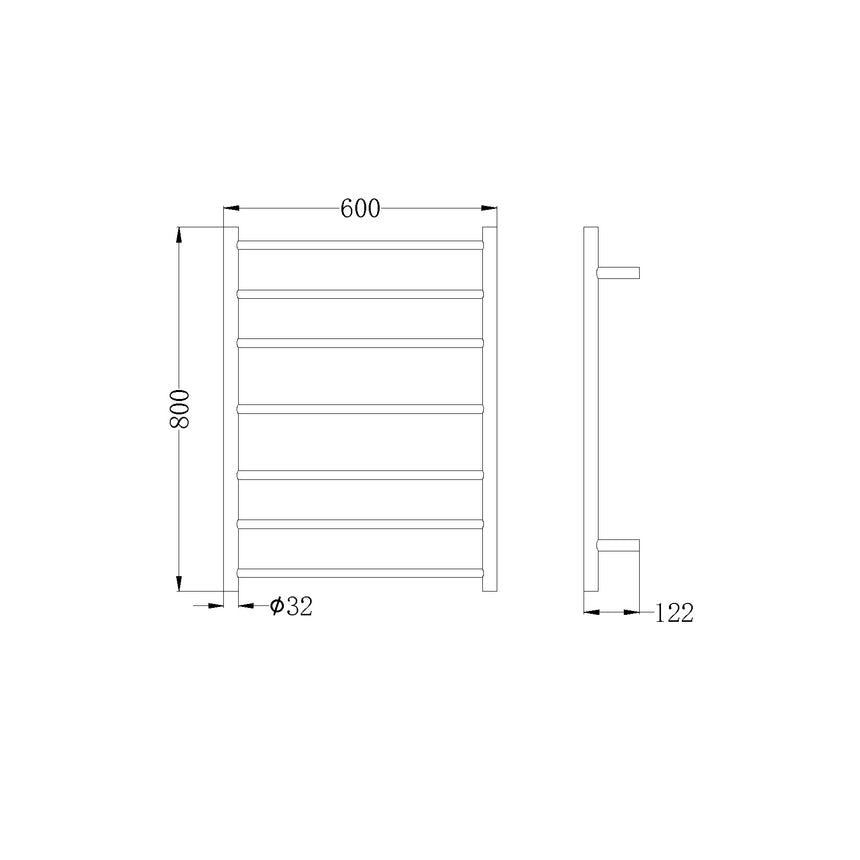 Nero Towel Ladders Brushed Nickel Bathroom Accessories Nero