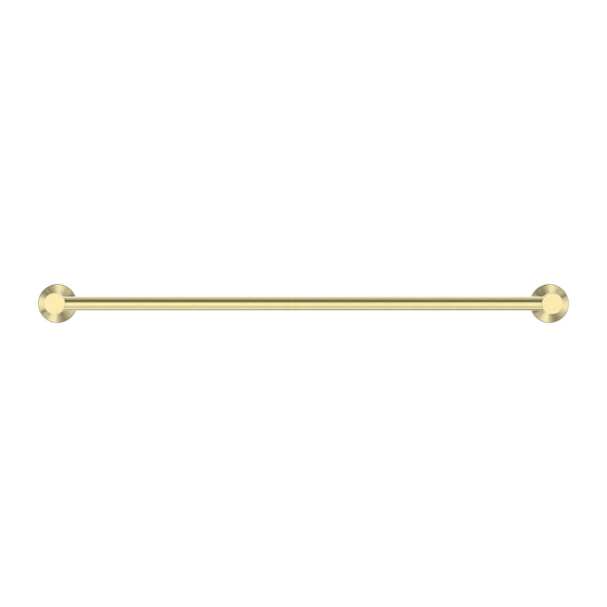 Nero Mecca Single Towel Rail 600mm Brushed Yellow Gold Bathroom Accessories Nero