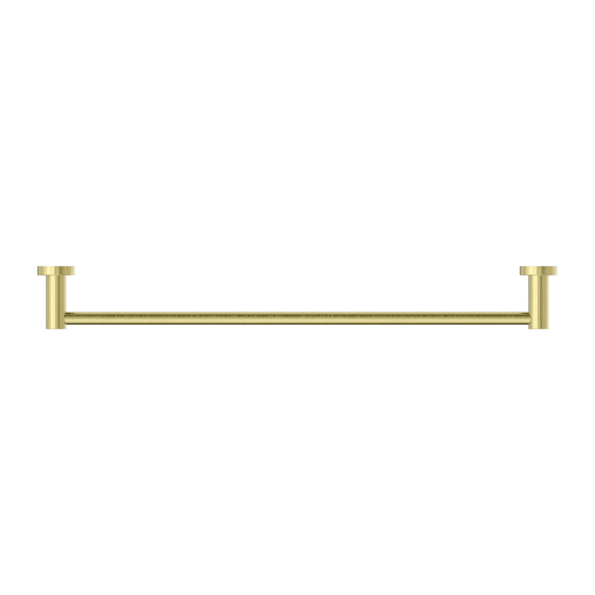Nero Mecca Single Towel Rail 600mm Brushed Yellow Gold Bathroom Accessories Nero