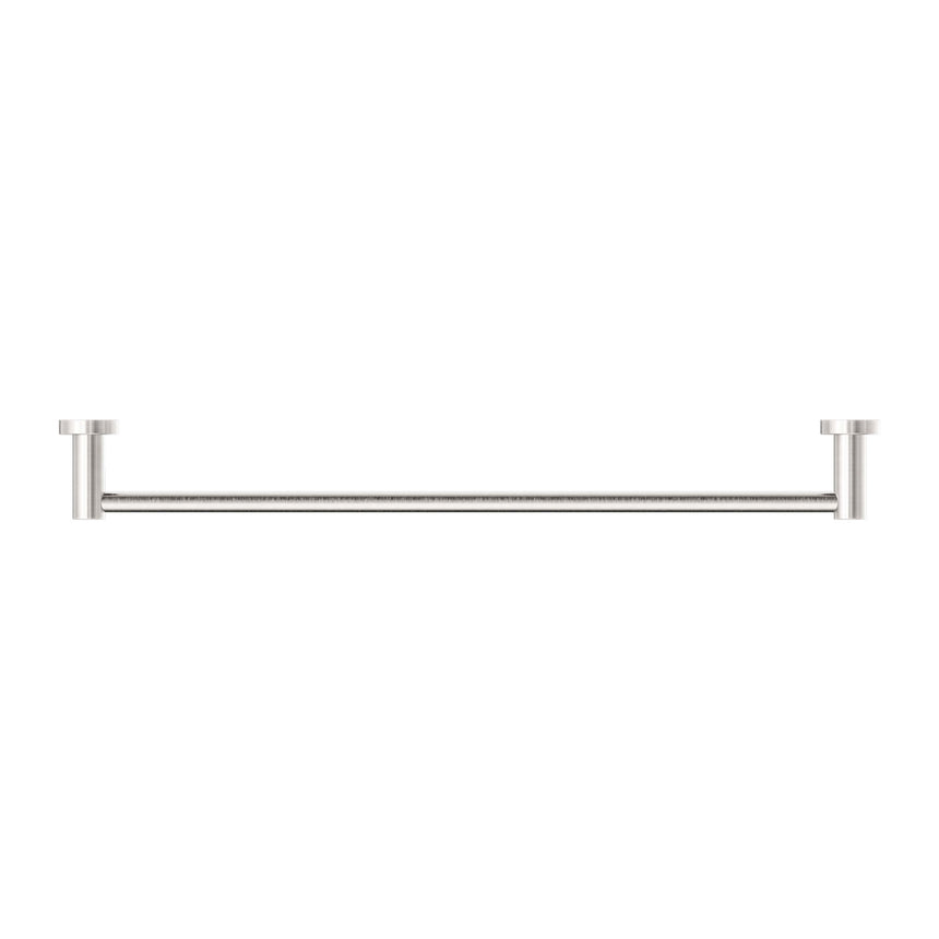 Nero Mecca Single Towel Rail 600mm Brushed Nickel Bathroom Accessories Nero
