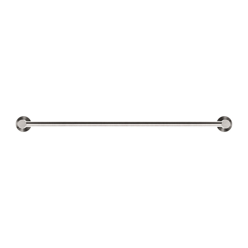 Nero Mecca Double Towel Rail 600mm Brushed Nickel Bathroom Accessories Nero