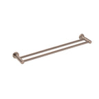 Nero Mecca Double Towel Rail 600mm Brushed Bronze
