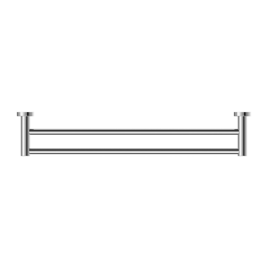Nero Mecca Double Towel Rail 600mm Chrome Bathroom Accessories Nero