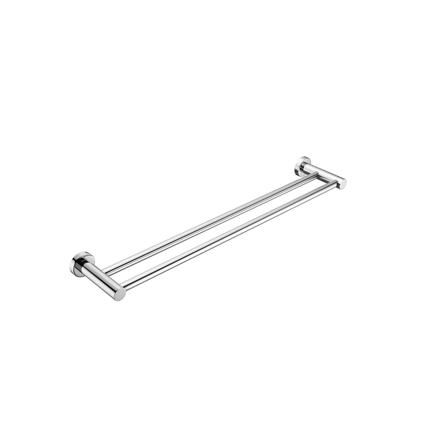 Nero Mecca Double Towel Rail 600mm Chrome Bathroom Accessories Nero