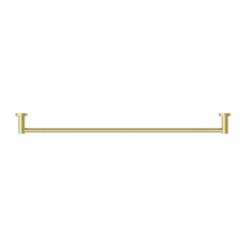 Nero Mecca Single Towel Rail 800mm Brushed Yellow Gold Bathroom Accessories Nero