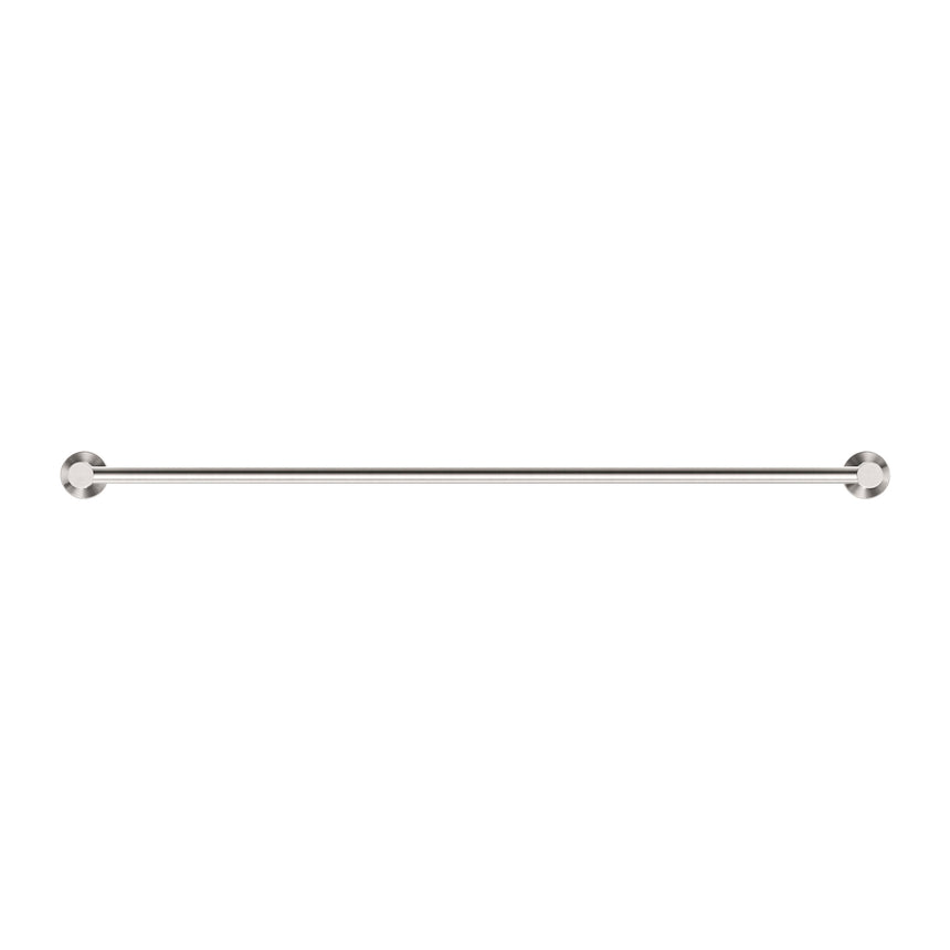 Nero Mecca Single Towel Rail 800mm Brushed Nickel Bathroom Accessories Nero